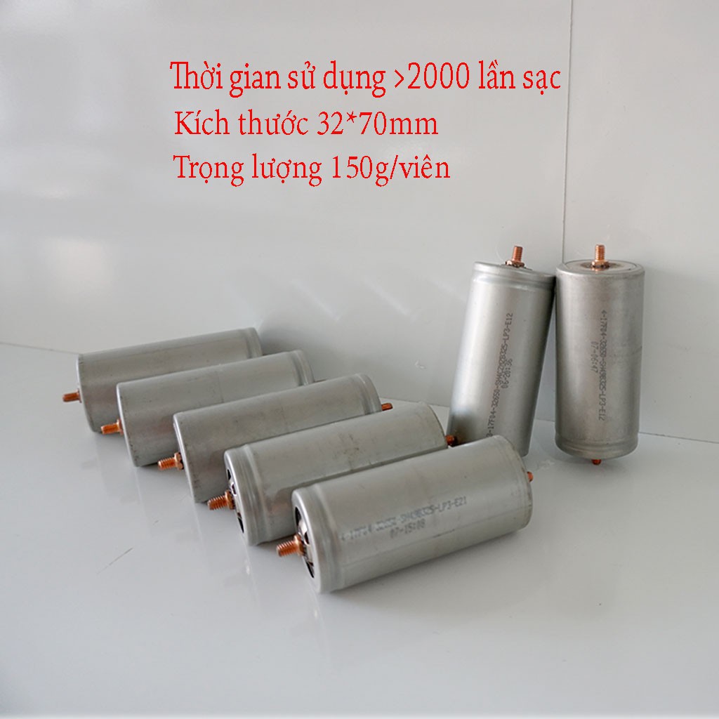 Pin lithium 32650 - 3.2V - Pin sắt phosphate LiFePO4 MỚI ĐÃ TEST