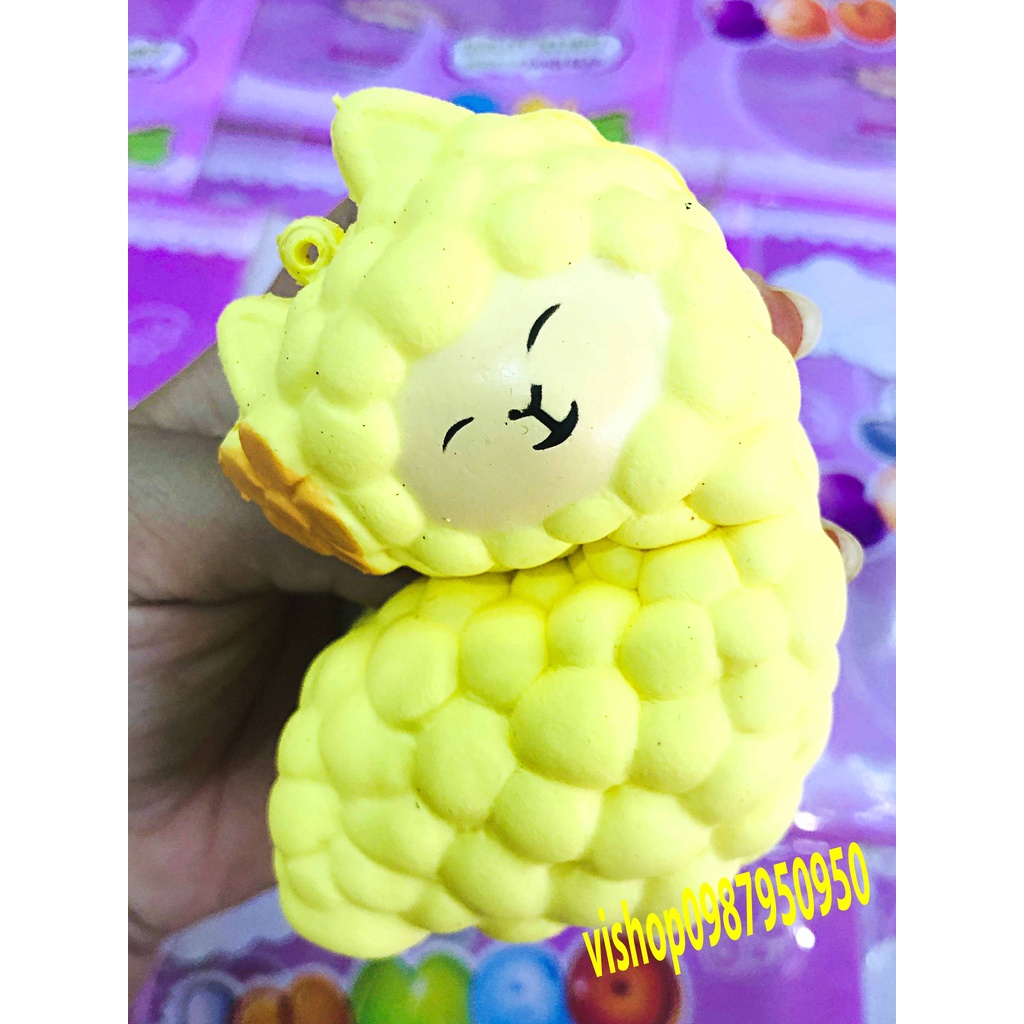 Squishy Lớn JUMBO Hình Con Cừu Màu Vàng Đồ Chơi Xốp Giảm Stress Hình mềm mịn dễ Thương đàn hồi Cho Bé