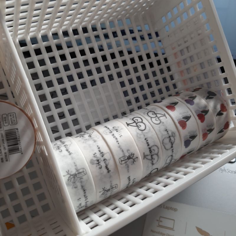 Washitape mẫu đơn giản trang trí sổ