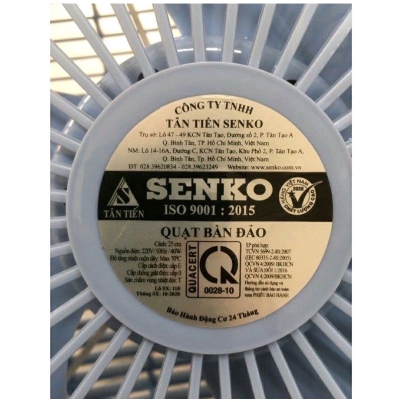 Quạt bàn đảo gió 3 tấc SENKO-BD1012