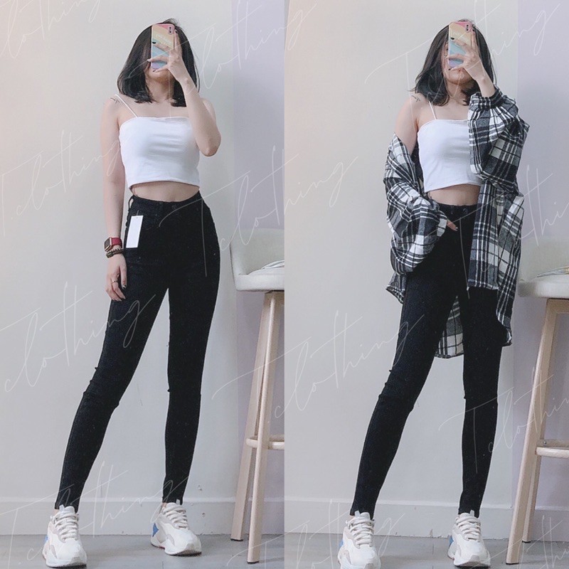Quần Skinny Jean đen 9 tấc [ẢNH CHÍNH CHỦ] | BigBuy360 - bigbuy360.vn