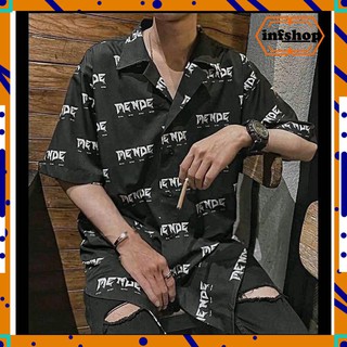 🆗 sơmi họa tiết logo mende ss1 fulltag | chuẩn cao cấp 1:1 | tặng giấy thơm - sơ mi lụa cnk 100% 👕👖