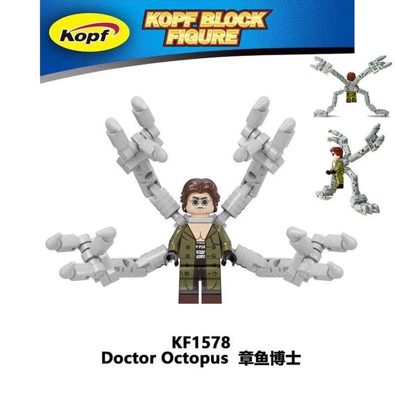 Minifigures Các Nhân Vật Marvel DC Spiderman Tiến Sĩ Bạch Tuộc Người Sắt Ironman Captian KF6145 - Đồ Chơi Lắp Ráp Mini