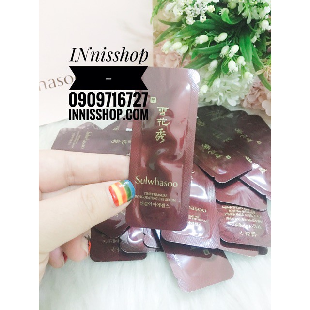 Combo 10 gói  Tinh chất mắt thông đỏ Sulwhasoo Timetreasure INVIGORATING EYE SERUM
