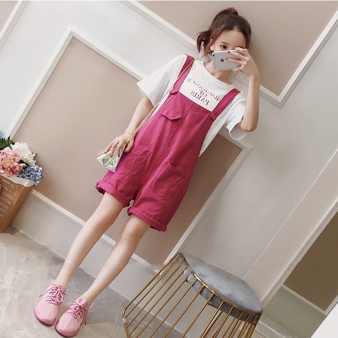 ◎❣Quần Short Yếm Ống Rộng Thời Trang Hàn Quốc 2020 Dành Cho Nữ | BigBuy360 - bigbuy360.vn