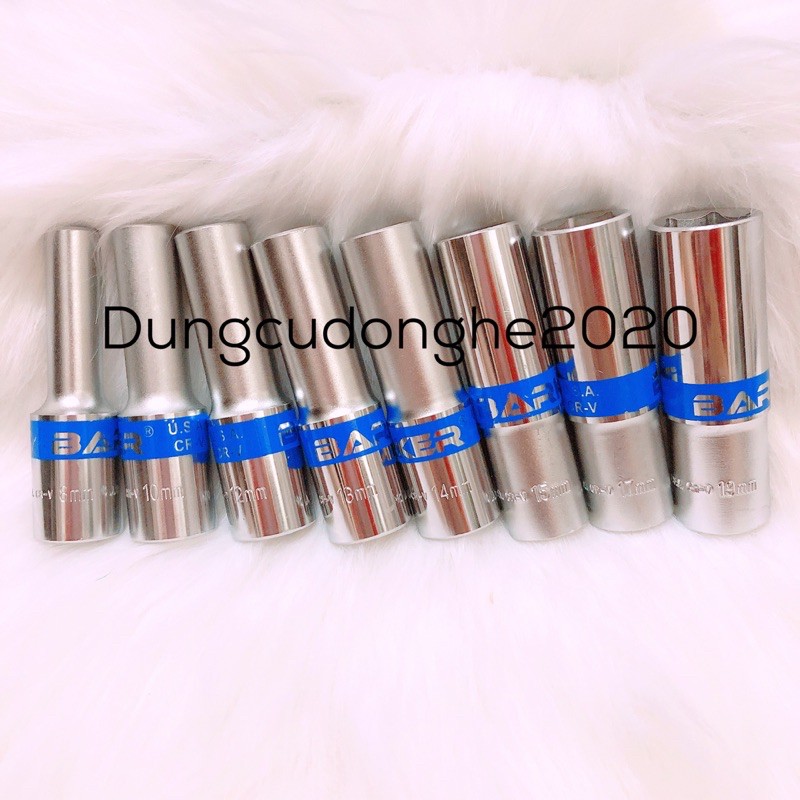 BỘ ĐẦU TUÝP, ĐẦU KHẨU DÀI 1/2 BARKER/TOP 8,10,12,13,14,15,17,19