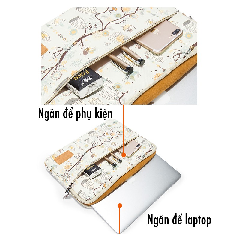 Túi chống sốc bảo vệ laptop 2 ngăn KinMac cho laptop