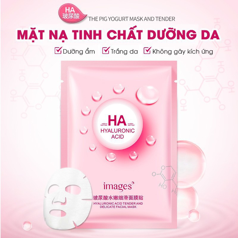 Hot - Mặt Nạ HA Images Dưỡng Da Mụn Cấp Ẩm Thải Độc Trắng Da(Hồng, Xanh Dương, Xanh Lá) Chustore MN2 | Thế Giới Skin Care