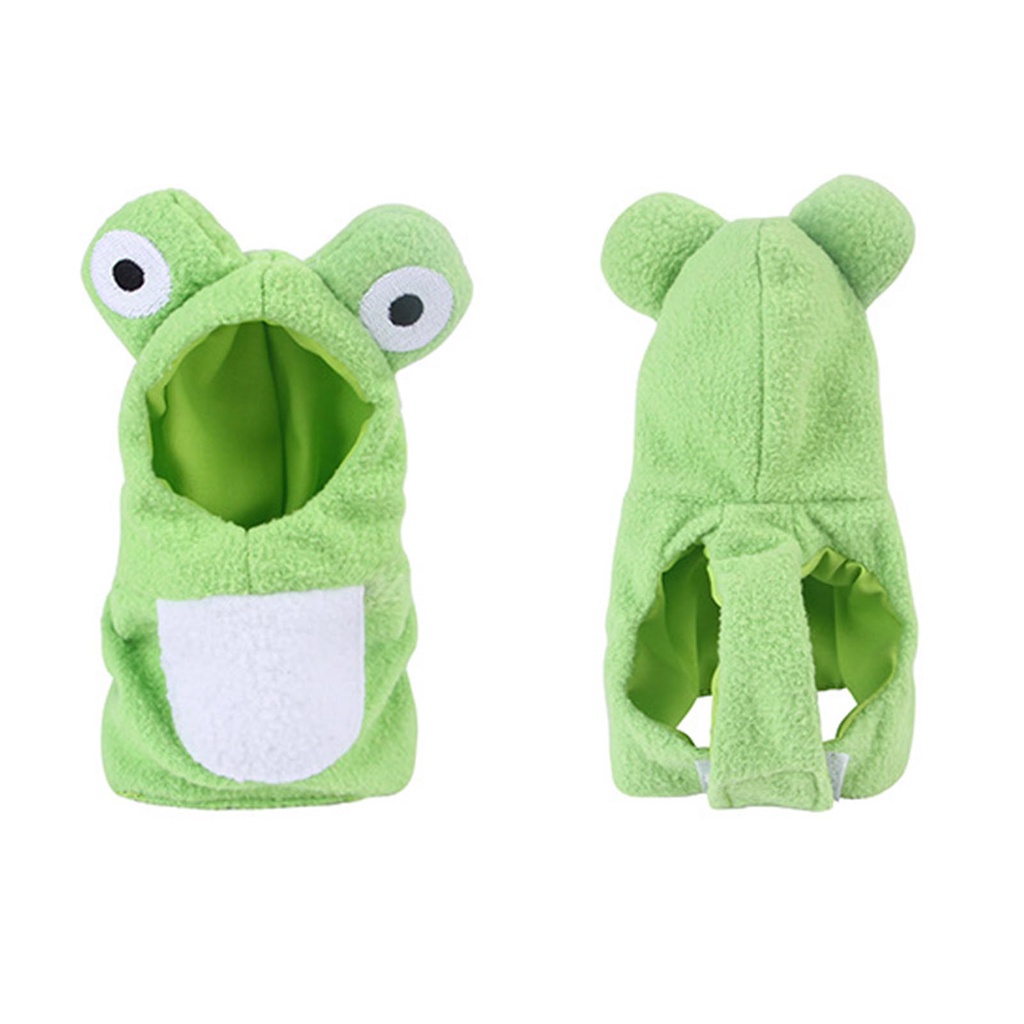 Áo khoác có mũ hình ếch dễ thương giữ ấm mùa đông cho chim vẹt