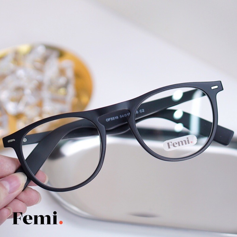 Gọng kính tròn Femi Brooks chính hãng mắt kính cận tròn nam nữ