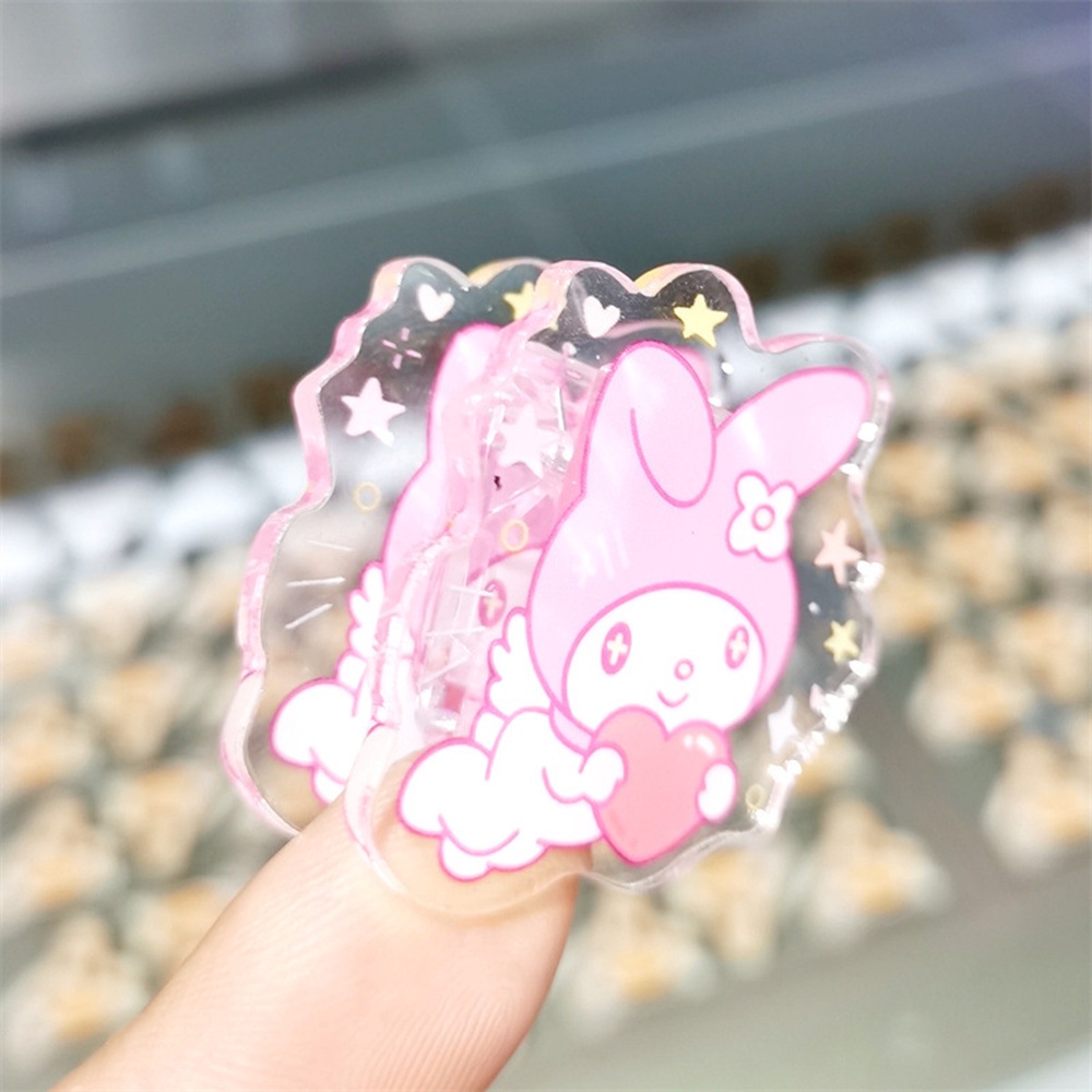 SANRIO Kẹp Giữ Giấy/Tài Liệu Bằng Acrylic Hình Melody Kuromi Hoạt Hình Cho Văn Phòng