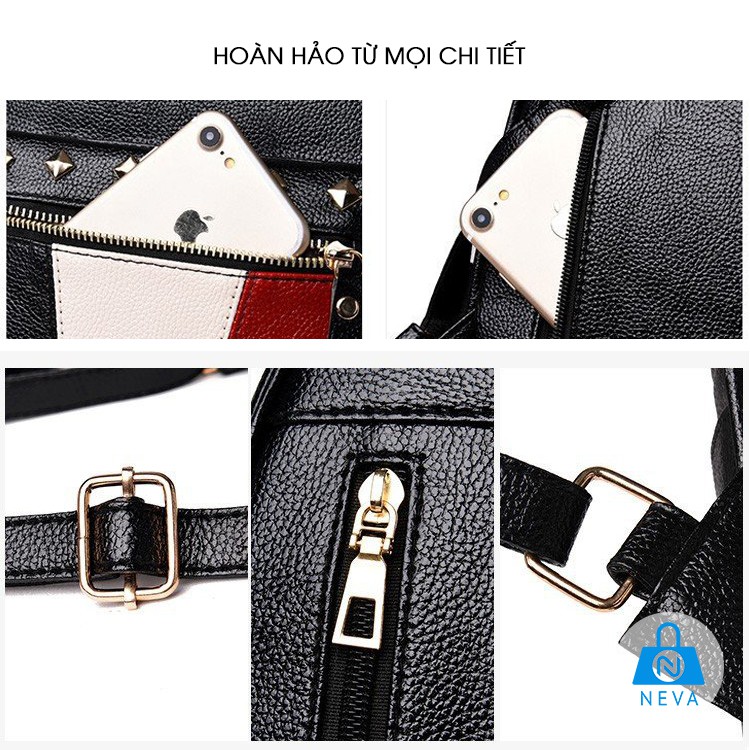 (HOT) Balo Nữ Mini Gắn Đinh Tán Hàn Quốc Trẻ Trung Cá Tính NEVA1253