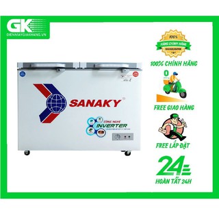 VH-2899W4KD -- TỦ ĐÔNG MẶT KÍNH CƯỜNG LỰC SANAKY VH-2899W4KD 2 NGĂN 1 ĐÔNG 1 MÁT,2 CỬA,220 LÍT
