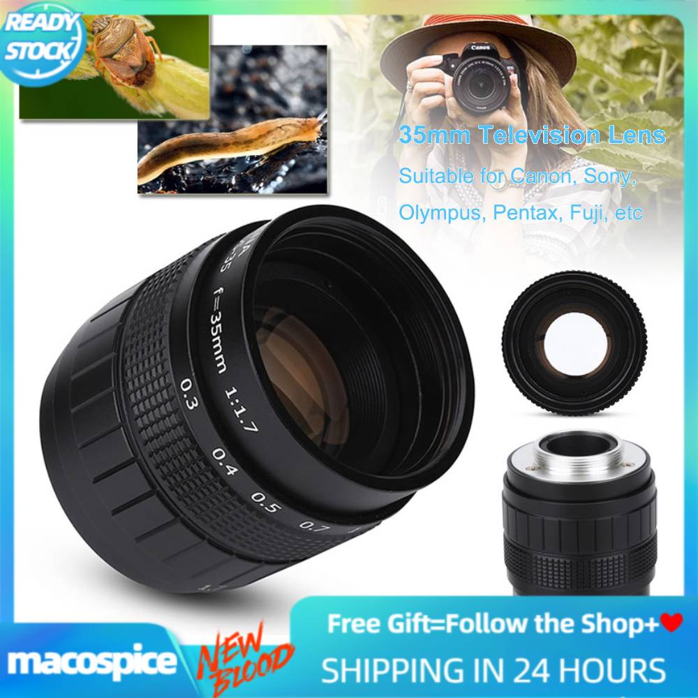 Ống kính Macospice Fujian thích hợp cho camera C / 1.7 in màu đen