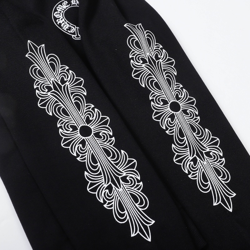 Áo Khoác Bóng Chày Tay Dài Khóa Kéo Vải Cotton In Hình Chrome Hearts Thời Trang Dành Cho Nam Và Nữ