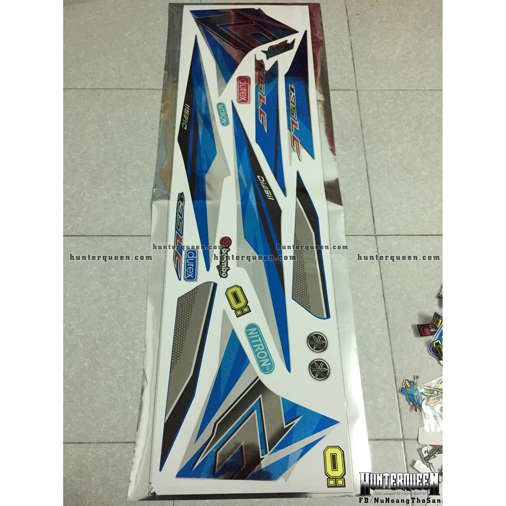 Tem rời Exciter 2011. LC 2017, chất liệu CROM, bạc xanh. Ex 135 đời 2011 đến 2014.