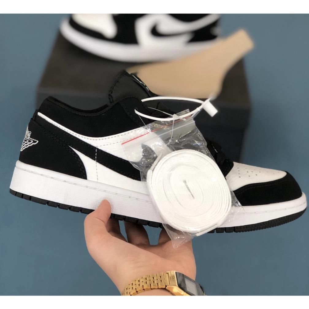 Giày Sneaker Nam Nữ màu ĐEN cổ THẤP, Giày Nike Air Jordan 1 Siêu đẹp Cổ Thấp Cao Cấp 2021 HÀNG MỚI ! $ I