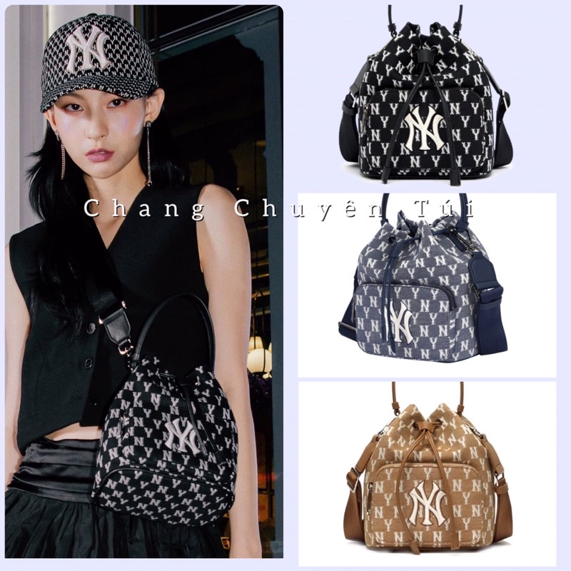 [Full Tag code] Túi rút Mlb Bucket hàng đẹp sẵn kho 3 màu (ảnh và clip thật)