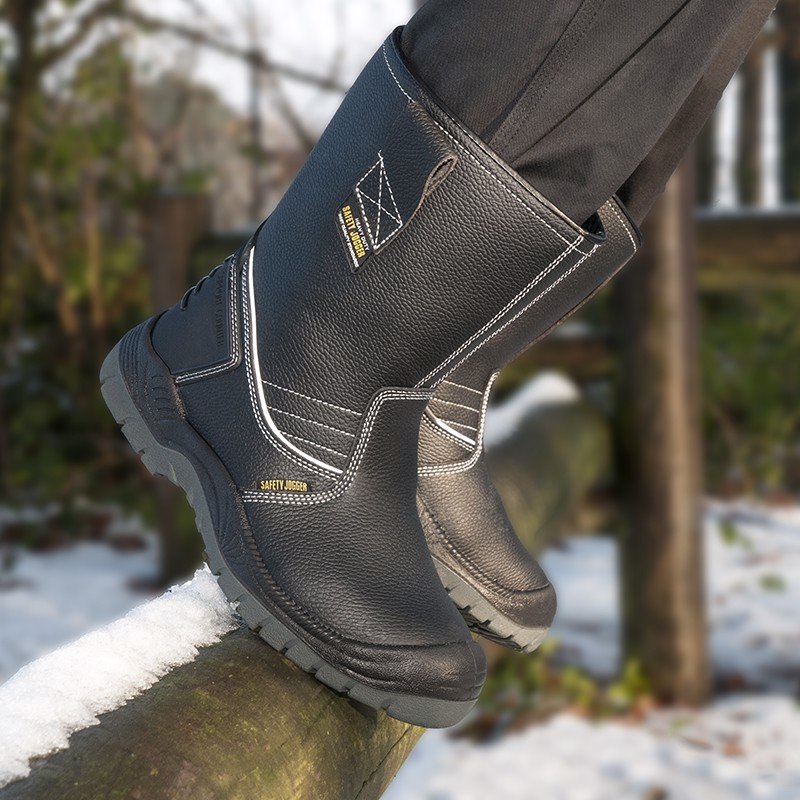 Ủng bảo hộ nam Jogger Bestboot S3 Đế Sắt Mũi thép - cấu tạo từ da xịn sử dụng tố trong môi tường kho lạnh - Thinksafe
