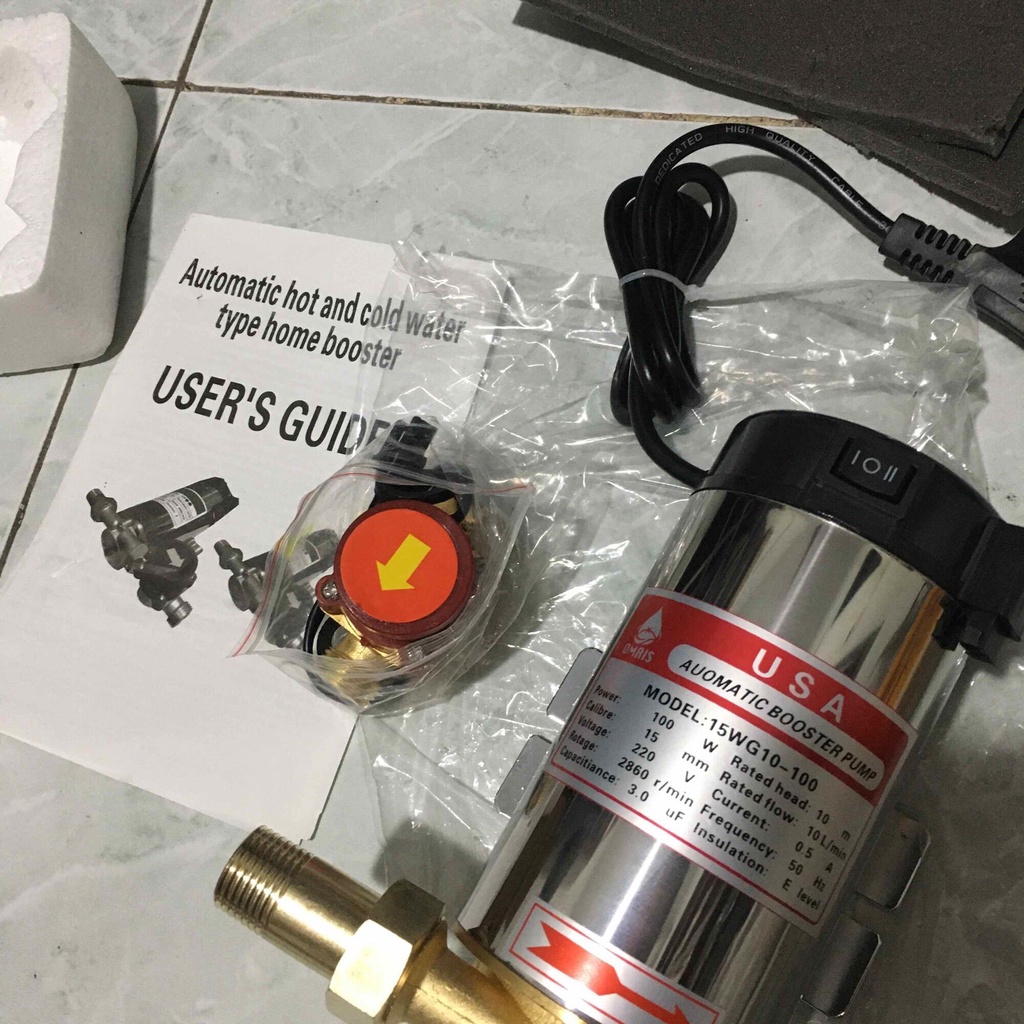 Bơm tăng áp lực máy giặt bình nóng lạnh / bơm tăng áp