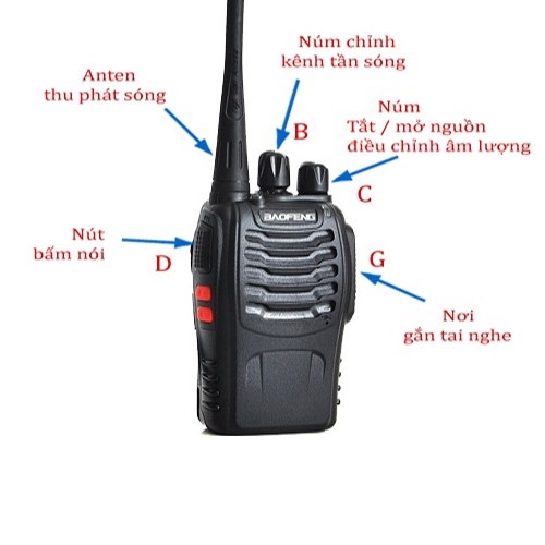 BỘ ĐÀM CHÍNH HÃNG BAOFENG BF888s 15 Kênh, Kết nối cực xa, tặng kèm tai nghe