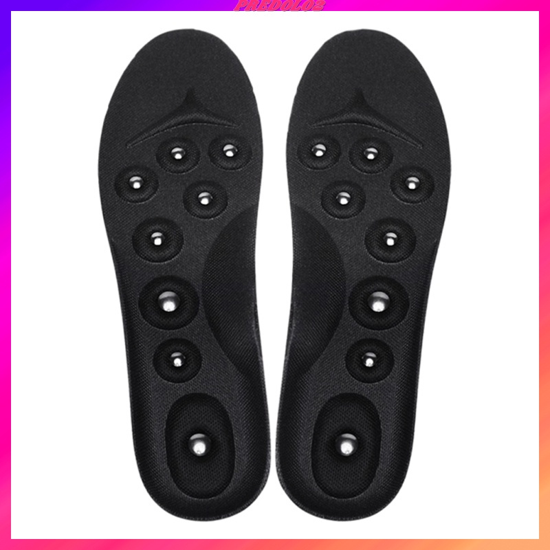 Bộ 2 miếng lót giày mát xa chân bằng Cotton màu đen có thể tháo rời giảm đau cho nam và nữ