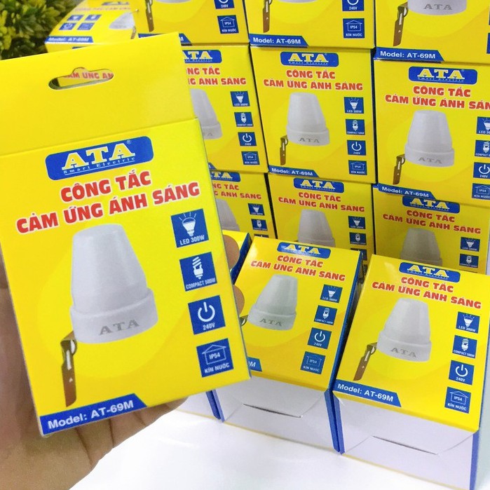 Cảm biến ánh sáng tự tắt mở đèn tự động công suất lớn  ATA AT-69M,Chính hãng bảo hành 12 tháng