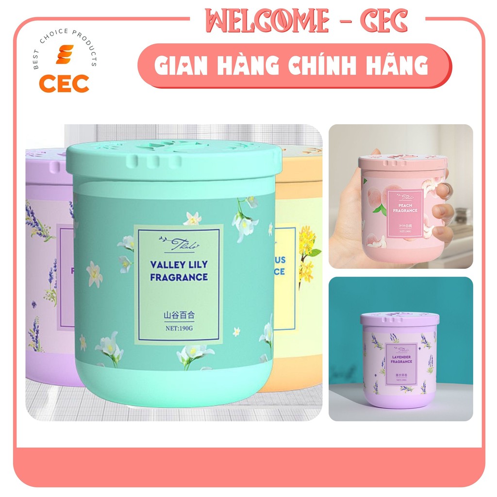 Sáp thơm phòng khử mùi phòng ngủ, nhà vệ sinh, tủ quần áo Thalo - Hộp 190ml ST05 [CEC Store]