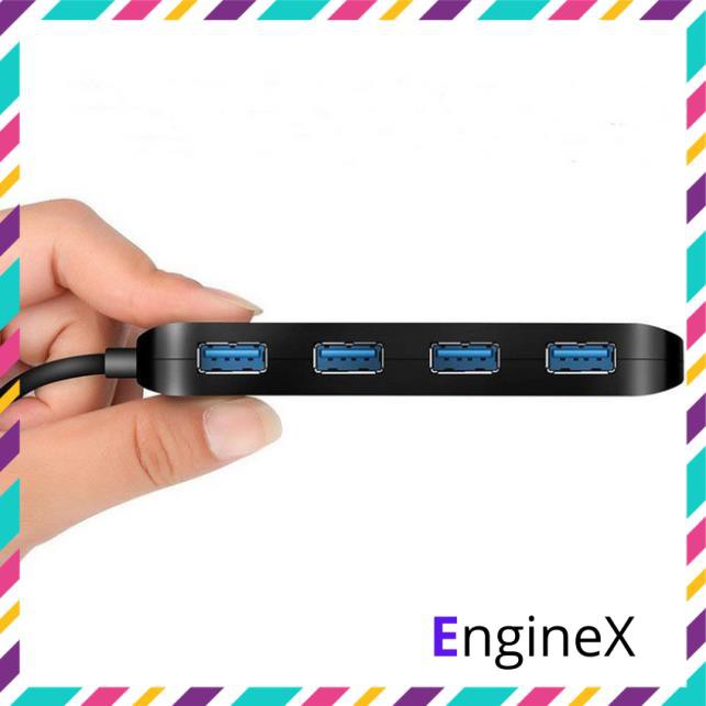 Bộ chuyển đổi từ Typec sang 4 USB 3.0 có công tắc và đèn led Ultraslim kết nối USB chuột bàn phím tay game ổ cứng...