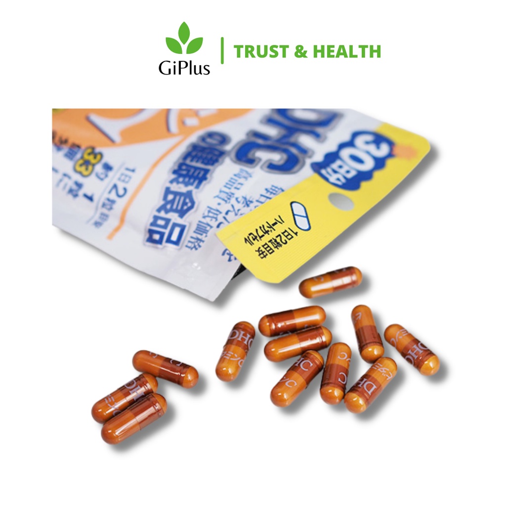 Viên Uống Bổ Sung Vitamin C, Tăng Đề Kháng, Đẹp Da 30 ngày DHC Vitamin C Hard Capsule (60 viên/Gói)
