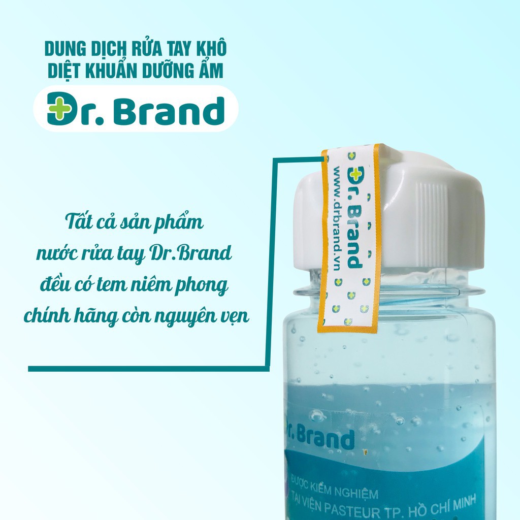 Nước rửa tay khô dạng gel Dr.Brand 100ml tiêu diệt nhanh vi khuẩn bảo vệ da tay hương cam quế và bạc hà dịu nhẹ