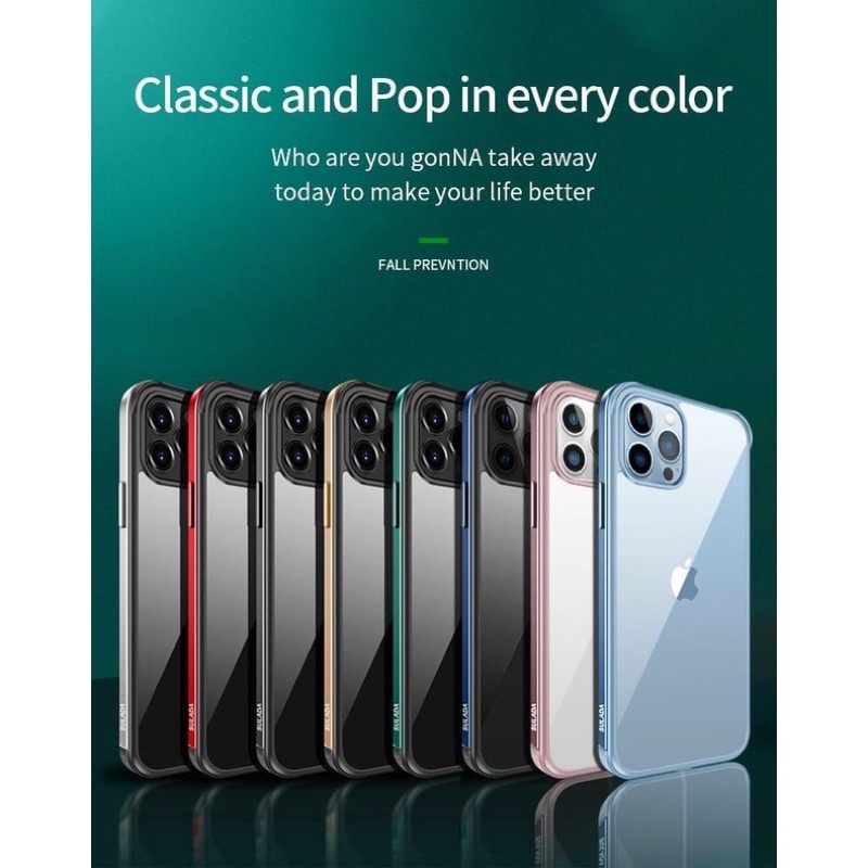 Ốp lưng Sulada trong kính viền màu mạ nhôm cho iPhone 13, 13 Pro, 13 Pro Max chống ố màu, chống sốc bảo vệ camera