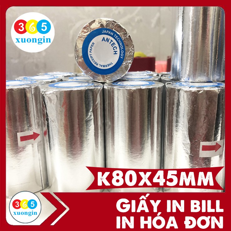 Giấy In Bill K80x45 - Giấy In Hóa Đơn K80x45 - Giấy In Nhiệt K80x45mm dùng cho máy Pos