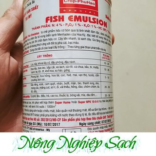 Phân cá Phú Hào Fish Emulsion USA chai 1 Lít