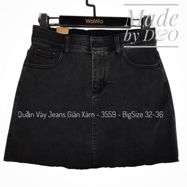 12.12 Xả - Quần Váy Jeans Xám Size Đại - Váy Có Quần Trong - Lưng Cao Qua Rốn / Co Giãn Y88 ' 2021 . ᴬ | BigBuy360 - bigbuy360.vn