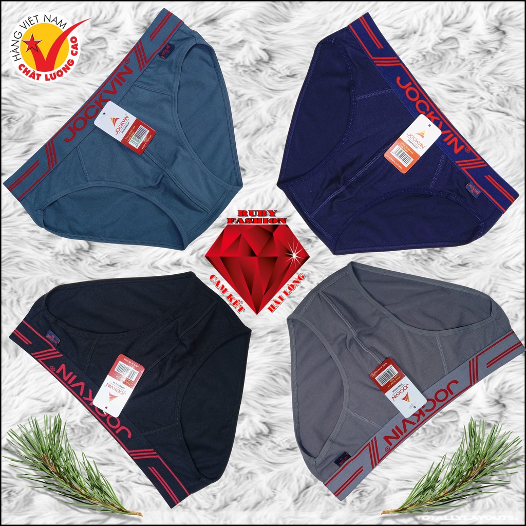 Bộ 4 Quần lót nam, Quần sịp nam thương hiệu JOCKVIN - Hàng Việt Nam cao cấp