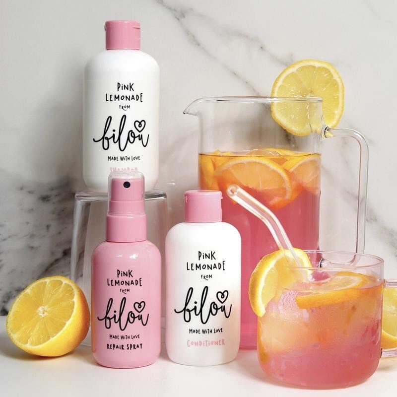 TRỌN BỘ GỘI,XẢ,DƯƠNG PINK LEMONADE FROM BILOU PHỤC HỒI TÓC HƯ TỔN