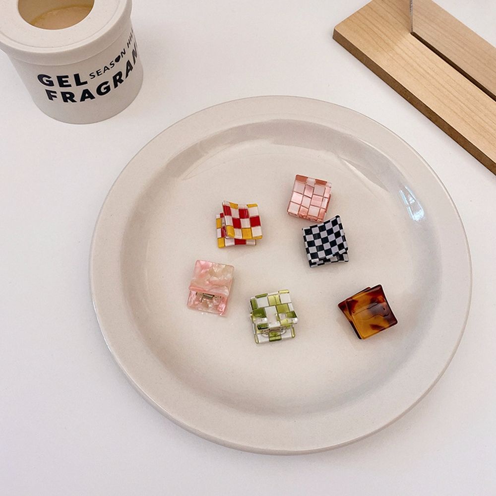 Kẹp Tóc Họa Tiết Sọc Caro Nhiều Màu Sắc Phong Cách Hàn Quốc Cho Nữ