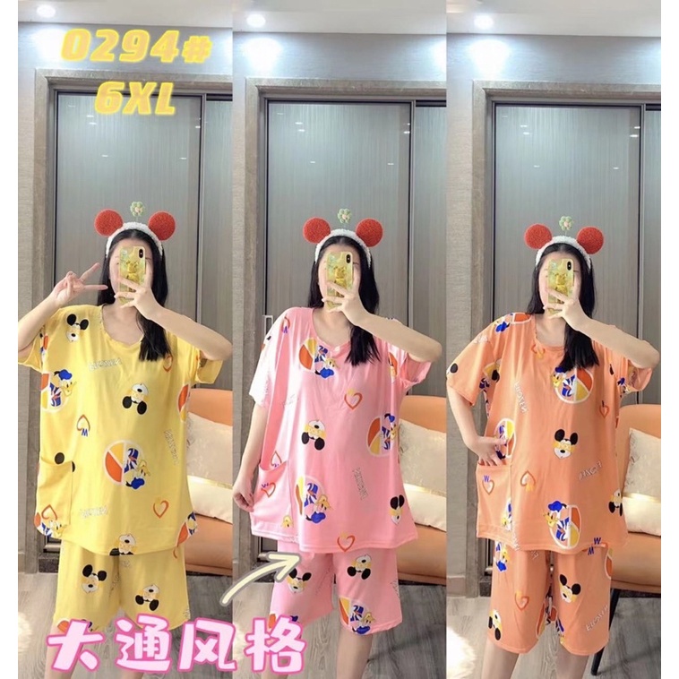 Đồ ngủ bigsize, bộ thun size lớn mặc nhà từ 75kg - 110kg, ngang áo 67cm, Ship Hoả Tốc trong 30’
