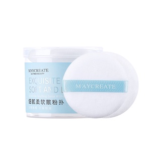 Bông đánh phấn Cushion MayCreate Mút Tròn Tán Phấn Nước cao cấp Luxuka MC11 (5 cái)