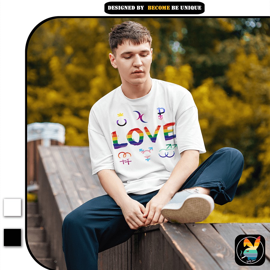 Áo thun thiết kế Be Unique LGBT Cotton 100% form dáng Oversize kiểu thiết kế Unisex | BigBuy360 - bigbuy360.vn