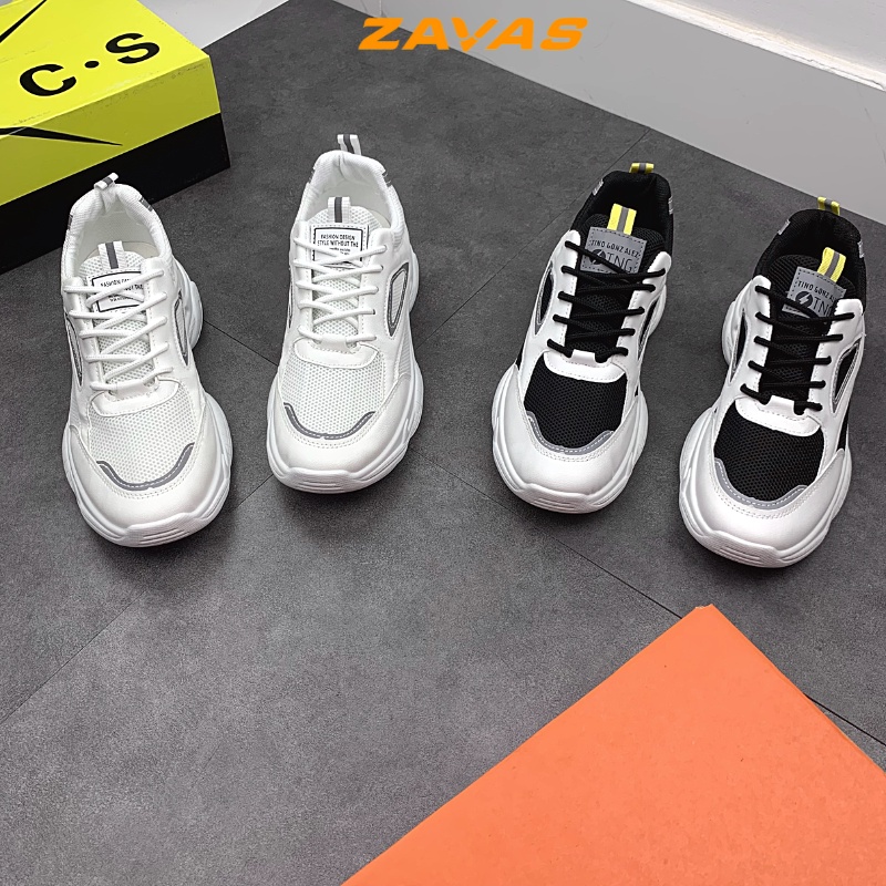Giày thể thao nam đế cao ZAVAS đi êm chân form giày sneaker thoáng khí đế cao su công nghệ ép nhiệt_S391