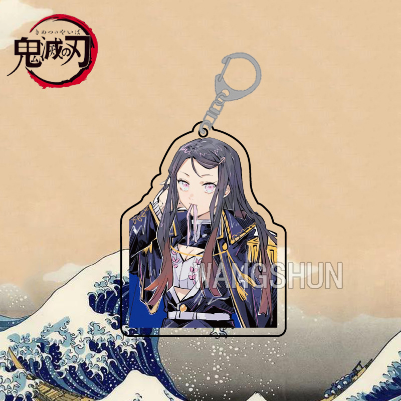 Móc khóa acrylic hai mặt họa tiết Demon Slayer dễ thương