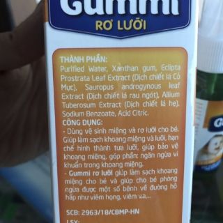 Xịt rơ lưỡi thảo dược Gummi