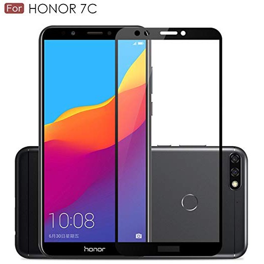 Kính cường lực full màn Honor 7C / Huawei Y7 Pro 2018 Đen