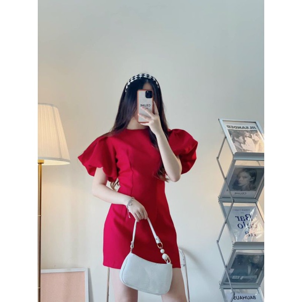 ĐẦM ĐỎ TAY BÚP FORM A