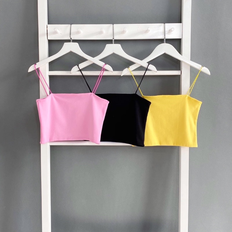 Áo Croptop Hai Dây Nhuyễn Ảnh Thật