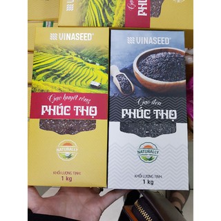 Gạo lứt đen (tím than) - Gạo huyết rồng (lứt đỏ) Phúc Thọ 1kg Vinaseed