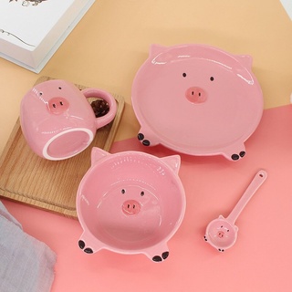 Bát ăn dặm kiểu Nhật, bát decor gốm sứ hình heo 150ml dễ thương -Beofamily