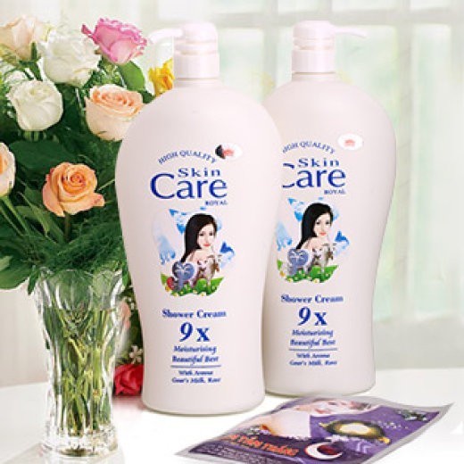 [ TẶNG BÔNG TẮM ]Sữa tắm dê White Care trắng mịn 1200ml - Sữa tắm Thái Lan chính hãng.